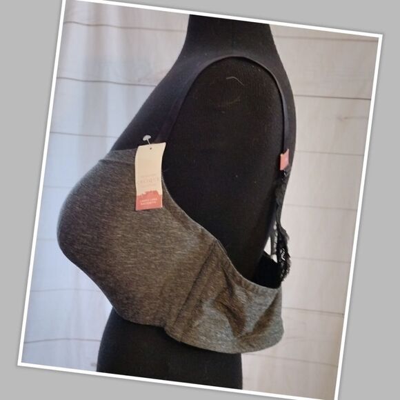 NWT Cacique 46F grey underwire bra. - Picture 2 of 4